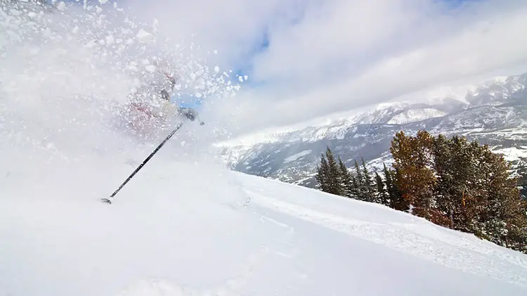 Fresh snow and steep ski trails at Big Sky