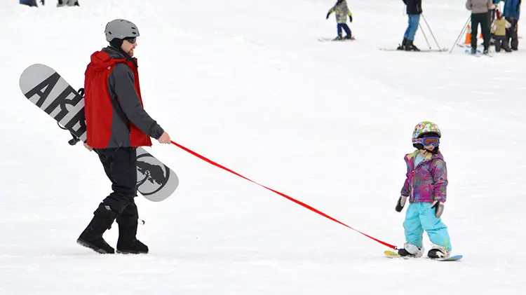 Kids snowboard lessons.