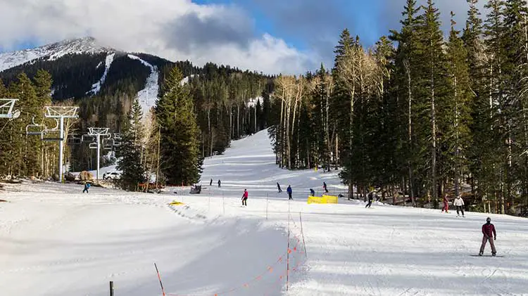 Beginner to advanced runs at Arizona Snowbowl Ski Resort