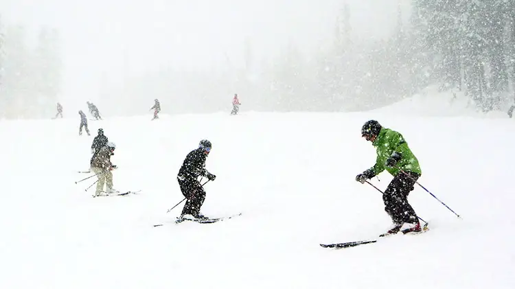 Heavy snowfall at Whistler BC