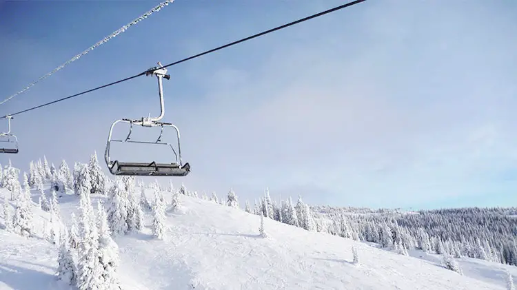 chairlift on a snowy mountain