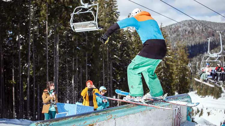 skier with waxed skis