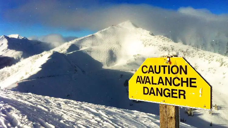 Caution Avalanche Danger sign