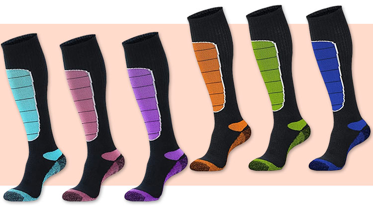 Merino Wool Ski Socks, Cold Weather Socks for Snowboarding, Snow, Winter, Thermal Knee-high