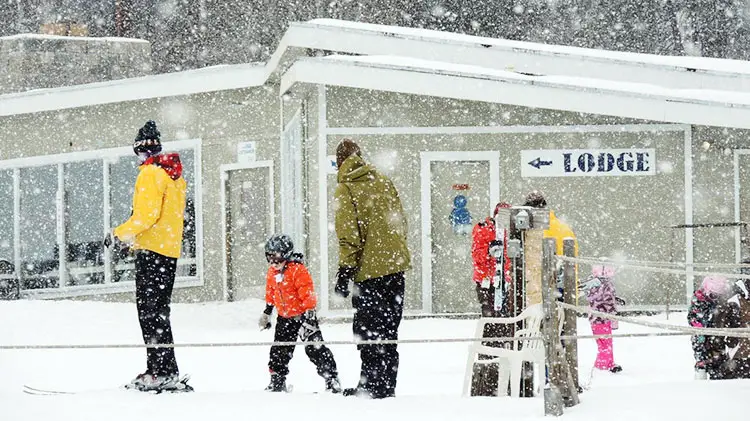 Echo Valley ski lodge learning to ski beginners instructors