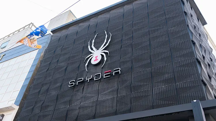 Spyder logo building front